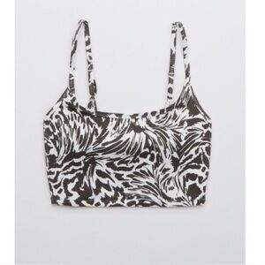 Aerie Ribbed Longline Scoop Bikini Top